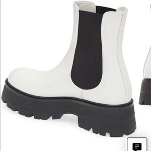 Nordstrom black and white combat boot